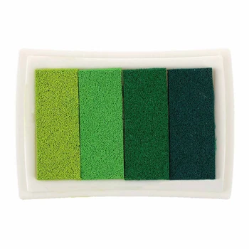 2X Inkpad Craft Multi Gradient Green 4 Colors Ink Stamp Pad Oil pagrindu