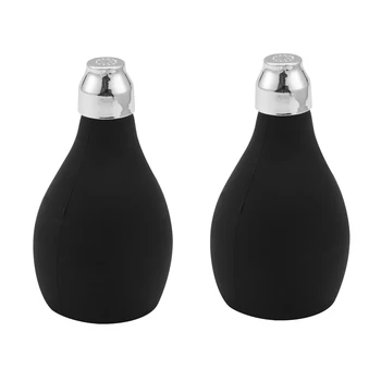 2X miltelių purškimo buteliukas, pakartotinai užpildomas silikono miltelių dozatorius Tuščias miltelių indas kirpėjui, juodų miltelių purkštuvas