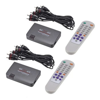 2X RF į AV keitiklį, kanalų parinkiklį, kabelinę televiziją į projekcinę televiziją, vaizdo prievadą palaiko visą sistemą AC110-240V JAV kištukas