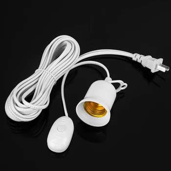 3/5/8/10m E27 ES pakabinamas pakabukas LED šviestuvas lempos lemputės lizdo lempos pagrindo laikiklis Maitinimo laidas Kabelio laido adapteriai su jungikliu