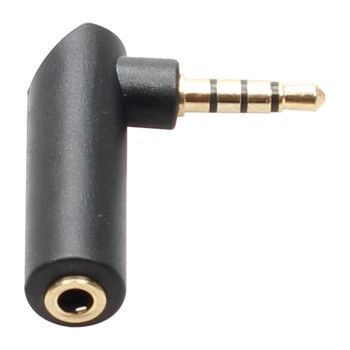 3.5mm stereofoninis vyriškas ir moteriškas prailginimo kištukas 90 laipsnių kampu dešiniuoju kampu AUX laido adapterio kištuko lizdas
