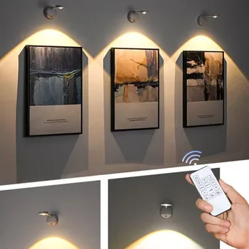 3 spalvų led prožektorius Žmogaus jutimo belaidis sieninis šviestuvas USB įkraunama pritemdoma dekoratyvinė šviesa kambario foniniam apšvietimui