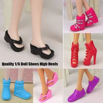 30CM Lėlių batai Mada Dopamino spalvos batai Plastikiniai mieli sandalai Laisvalaikio batai Aukštakulniai 1/6Bjd Moteriškos lėlės aksesuarai