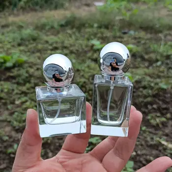 30ml stikliniai skaidrūs kvepalų snap-top buteliukas stiklinis buteliukas aukščiausios klasės purškimo buteliukas kvepalų buteliukas bajoneto dozatoriaus buteliukai
