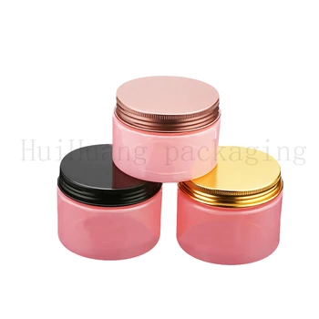30vnt 100g tuščių matinės rožinės spalvos plastikinių kremų indelių indai su aliuminio dangteliais kosmetikos pakavimo indui rankų kremui