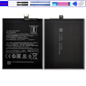 3200mAh BM3K BM 3K mobiliojo telefono baterija skirta Xiaomi Mi Mix 3 Mix3 Batteria Batterij + nemokamas įrankis
