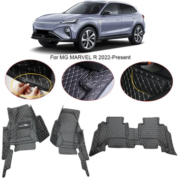 3D Full Surround For MG 4 ELECTRIC MULAN EV 2022-2025 automobilių grindų kilimėlis Apsaugokite įdėklą Pėdų pagalvėlės Kilimas PU oda Automatinis atsparumas vandeniui