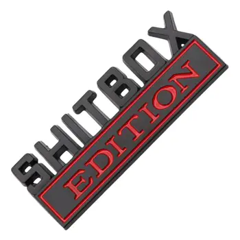 3D SHITBOX automobilio lipdukas Shitbox Edition ženklelis ABS Shitbox emblema Didelio dydžio automobilio lipdukas Automobilio uodegos šoninis lipdukas Tinka