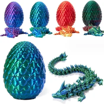 3D spausdinimas Spalvotas drakono kiaušinių rinkinys, brangakmenių drakono dekoravimas, rankų automobilio dekoravimas, pavasario šventė, Kalėdos