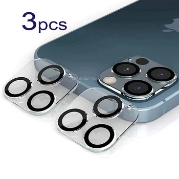 3Pcs fotoaparato objektyvo apsauga, skirta iPhone 14 13 12 Pro Max skaidrios ekrano apsaugos, skirtos iPhone 11 15 Pro Max apsauginė stiklo plėvelė