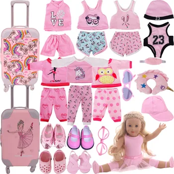 43Cm Baby Doll Drabužių priedai Rožinės serijos pižamos maudymosi kostiumėlis 18inch Girl American & 43 cCm Baby Reborn Doll, Mūsų karta