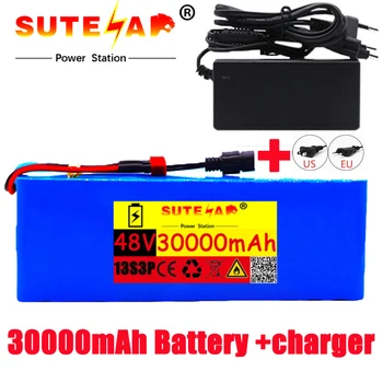 48v ličio jonų baterija 48V 30Ah 1000W 13S3P ličio jonų baterija, skirta 54.6v el. dviračiui elektrinis dviračio paspirtukas su BMS+įkrovikliu