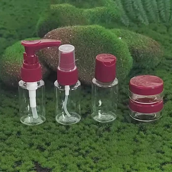 5/8Pcs Travel Mini makiažas Kosmetinis veido kremas puodų buteliukai plastikiniai skaidrūs tušti makiažo konteinerio buteliukai Kelioninis aksesuaras