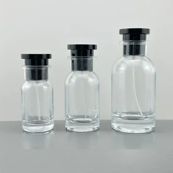 50ml 100ml Bajoneto kvepalų buteliuko stiklinis tuščias 30ml Refillabl purškimo buteliukas Nešiojamas kelioninių kosmetikos kvepalų mėginys