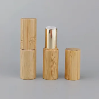 50vnt 5g bambuko medžio lūpų dažų vamzdelis tuščias paketas aukštos kokybės vaško spalvos makiažo kosmetikos pakavimo vieta namų ar lauko