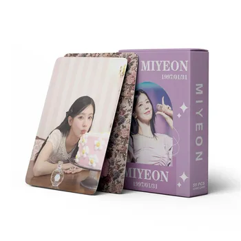 55pcs/set(G)I-DLE MIYEON albumas LOMO kortelė GIDLE DAINA YUQI SHUHUA MINNIE SOOJIN Gerbėjų mėgstamiausia dovana Spausdintas nuotraukų atvirukas KPOP