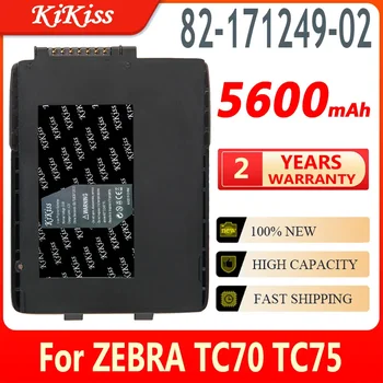 5600mAh KiKiss galinga baterija 82-171249-02 82-171249-01 (TC70 ) ZEBRA TC70 TC75 simbolių skaitytuvas Didelė talpa