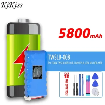 5800mAh KiKiss galingas akumuliatorius TWSLB008 skirtas M3 M3B M3A TWSLB-008 HYLB-1049 HYLB-1264 Bateria