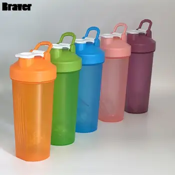 600ml baltymų purtyklės buteliukas Baltymų miltelių kokteilio puodelis sporto salės fitneso purtyklės svarstyklėms nešiojamas vandens butelis Slushy puodelis
