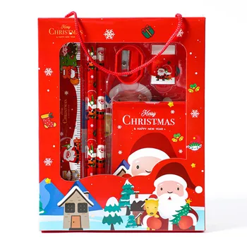 6vnt Kalėdinė kanceliarinių prekių dėžutė Vaikai Kalėdų Senelis Kanceliarinių prekių rinkinys Ikimokyklinio ugdymo reikmenys