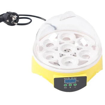 7 Kiaušinių inkubatorius Mini veisimo įrangos inkubatorius Skaitmeninis temperatūros inkubatorius Naminių paukščių inkubatorius ES kištukas