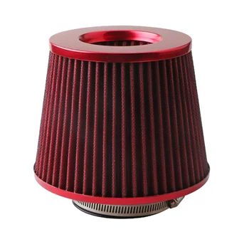 76mm Oro filtras Grybų galvutės filtras Išmetimo filtras Įsiurbimo filtras Universalus automobilio tiekimas raudonas