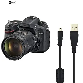 8 Prisekite USB duomenų kabelį, skirtą Nikon D7200 D3200 D5500 D5100 D5200 D7100 P7100 Įkrovimo duomenų kabelis Pentax Panasonic SONY kamerai