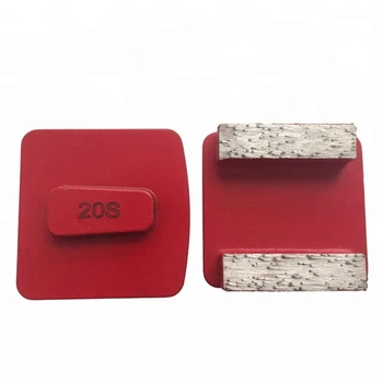 9 PCS Redi Lock minkštos jungties šlifavimo diskai su dviem deimantiniais strypais grubiam betonui ir terrazzo grindų poliravimui