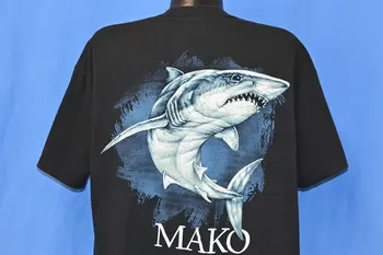 90s Cedar Cover Marina Tuckerton New Jersey Mako Shark Double marškinėliai