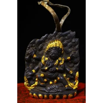 9cm Tibeto budizmas Žalvarinis pakabukas Budos statula Žavesys Bronzinis Budos pakabukas