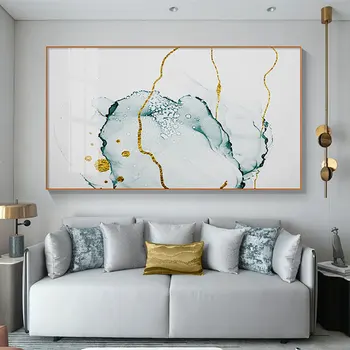 Abstraktaus stiliaus plakatai ir spaudiniai Sklandančios spalvos vandens drobėje Sienų paveikslėliai svetainei miegamasis ir praėjimas HD