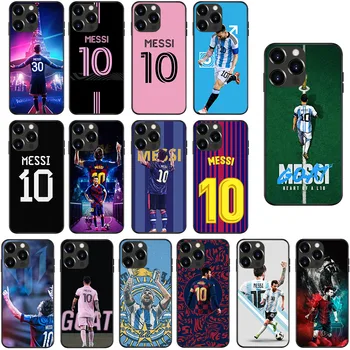 AI-23 futbolo žvaigždės M-Messi minkštas dėklas, skirtas iPhone 15 14 13 12 11 Mini Max Pro Plus