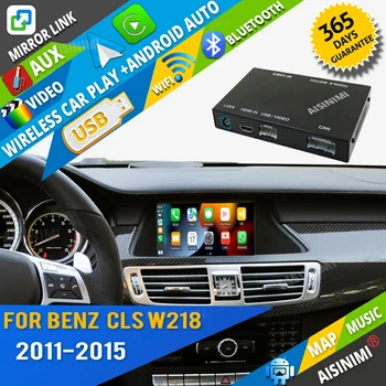 AISINIMI Belaidis Apple Carplay Benz CLS klasė W218 (2011-2015) Android Auto modulis Air play Mirror Link