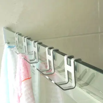 Aliuminio metalo dušas Berėmio stiklo durų kablys be skylės rankšluosčių stovas Pakabos laikiklis Drabužiai Vonios organizatorius Didmeninė prekyba
