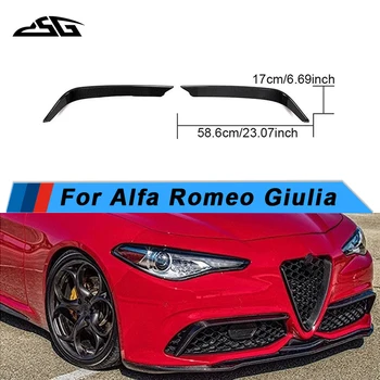 Anglies pluošto vėjo peilis Automobilio priekinis buferio skirstytuvas Spoileris Canard oro peilis Erdvinė apdaila Alfa Romeo Giulia