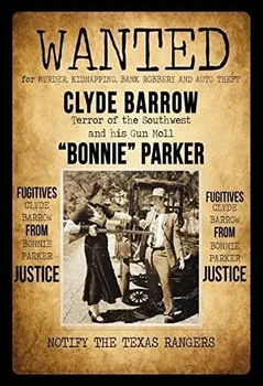 Anjoes Wanted Bonnie & Clyde Motiv 2 Metal Custom Metal Sign 8X12inBar Cafe Restaurant Home Decor