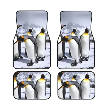 Antarktida Gyvūnai Skraidantys pingvinai Automobilių grindų kilimėliai Mieli neslystantys kilimai Automobilis Patvarūs automobilių kilimėliai Automobilių aksesuarai 4 dalių rinkinys