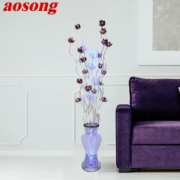 AOSONG Nordic grindų šviestuvas Madinga meninė gėlė Svetainė Vestuvių kambarys Miegamasis Viešbutis LED aliuminio viela Originalumas Dekoratyvinis