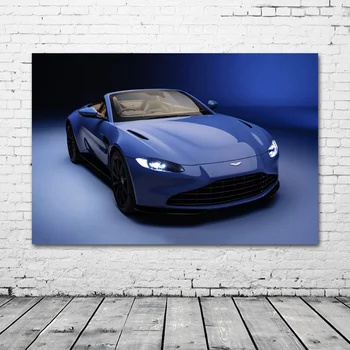 Astons Martin Vantage Roadster Blue Supercars Plakatai ir atspaudai Sienų menas Drobė Paveikslėliai svetainės dekorui