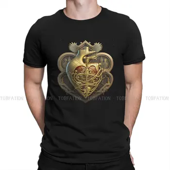 Atomic Heart Sovietų Sąjunga Žaidimas Golden Royal Heart Tshirt Graphic Men Tops Vintage Punk Summer Clothes 100% medvilniniai marškinėliai