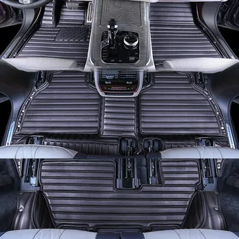 Aukšta kokybė! Individualūs specialūs automobilių grindų kilimėliai Volkswagen Tiguan Allspace 7 sėdynėms 2023-2018 neslidūs patvarūs vandeniui atsparūs kilimai
