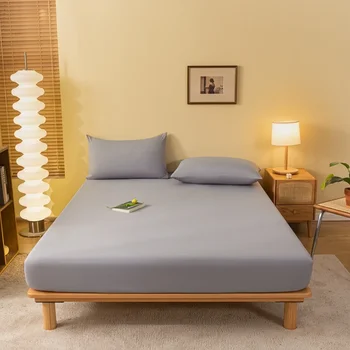 Aukštos kokybės prigludęs vienspalvis čiužinys su elastine juostine patalyne, viengule ir dvigule karališka lovos paklode