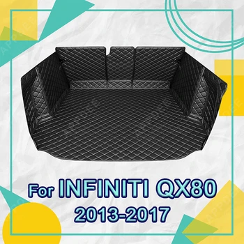 Auto full coverage Trunk Mat for Infiniti QX80 2013-2017 16 15 14 Car Boot Cover Pad Cargo Liner salono apsaugos priedai