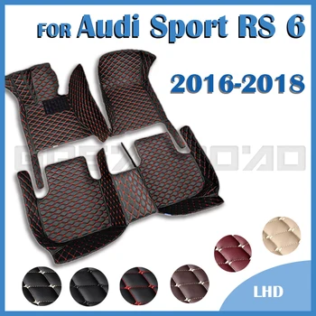Automobiliniai grindų kilimėliai Audi Sport RS 6 2016 2017 2018 Custom Auto Foot Pads Automobilių kilimų dangčio salono aksesuarai