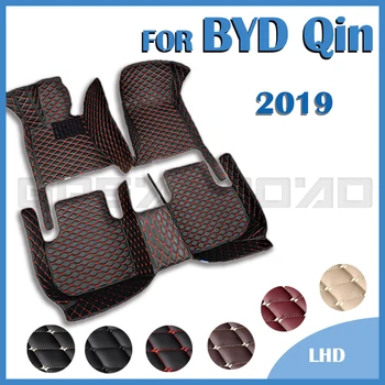 Automobiliniai grindų kilimėliai BYD Qin 2019 Custom Auto Foot Pads Automobilių kilimų dangčio salono aksesuarai