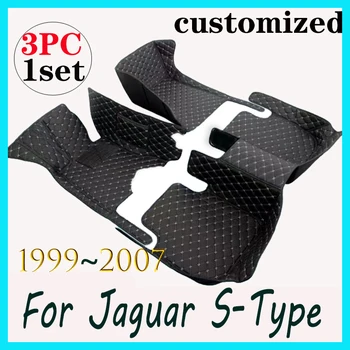Automobiliniai grindų kilimėliai Jaguar S-Type SType S Type 1999~2007 kilimas Patvarus odinis kilimėlis Anti Dirty Pads Interior Part Automobilių aksesuarai