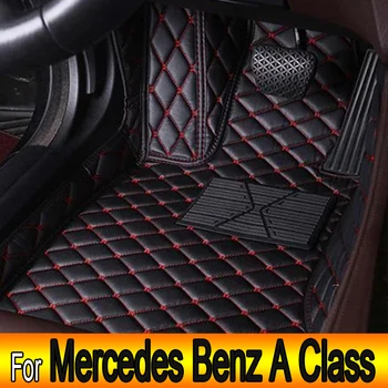 Automobiliniai grindų kilimėliai Mercedes Benz A klasei W177 2019 ~ 2021 Įklotai nuo purvo kilimas Neslidus Purvui atsparūs automobilių aksesuarai Interjeras