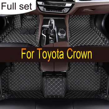 Automobiliniai grindų kilimėliai Toyota Crown S180 2003 ~ 2009 kilimas Prabangus odinis kilimėlis Anti Dirt Pad Automobilių aksesuarai Automatinis patvarus kilimas Visas komplektas