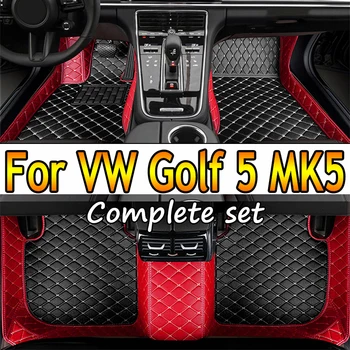 Automobiliniai grindų kilimėliai Volkswagen VW Golf 5 MK5 A5 2003~2007 Odinis kilimėlis Auto salono dalys Prabangus kilimas Kilimas Pad Automobilių aksesuarai