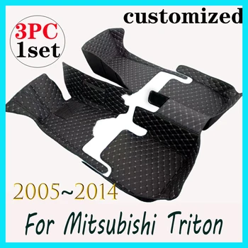 Automobiliniai kilimėliai pilnas komplektas Mitsubishi Triton L200 Sportero Hunter Strakar KA 2005 ~ 2014 Neperšlampamas grindų kilimėlis Automobilių priedai Interjeras